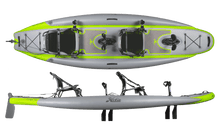 Load image into Gallery viewer, Hobie Mirage iTrek 14 Duo Inflatable Kayak Top and Side View
sku:27100104-24