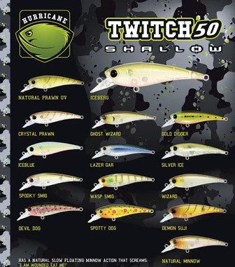 Hurricane Lure Twitch 50 Shallow sku: