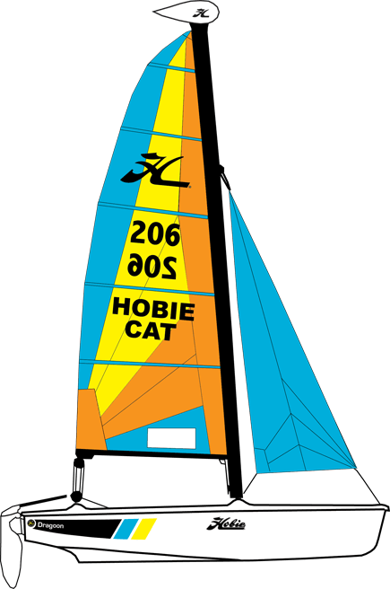 Hobie Dragoon Catamaran  - Fiberglass Sailboat sku: