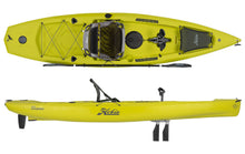Load image into Gallery viewer, Hobie Compass Kayak Seagrass Green with Kick-Up Fins Top and Side View
sku:81712230-22