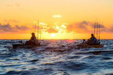 Load image into Gallery viewer, 2 Anglers Kayak Fishing out of Hobie Kayaks at Sunset
sku:85261019-22