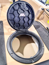 Load image into Gallery viewer, hobie kayak twist and seal hatch 8 inch twist and seal kit mounted
sku:71702001