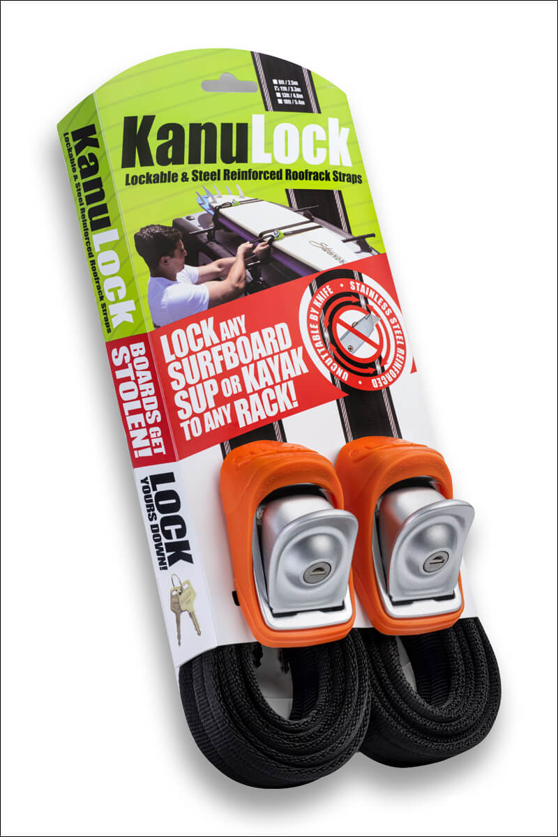Kanulock Lockable Tie-Downs Orange 11foot / 330cm sku: