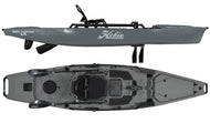 Hobie Fishing Kayak Pro Angler 14 180 Battleship Grey Top and Side View 