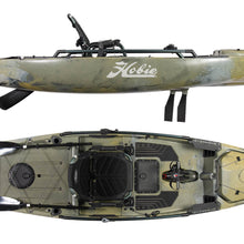 Hobie Pro Angler 14 MirageDrive360XR Woodland Camo Top and Side View | SKU: 27100067-24