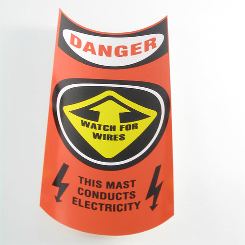 Hobie Mast Caution Decal (Orange)