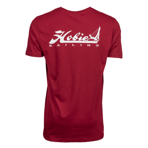 Hobie Sailing Tee, Short-Sleeve back Pomegranate