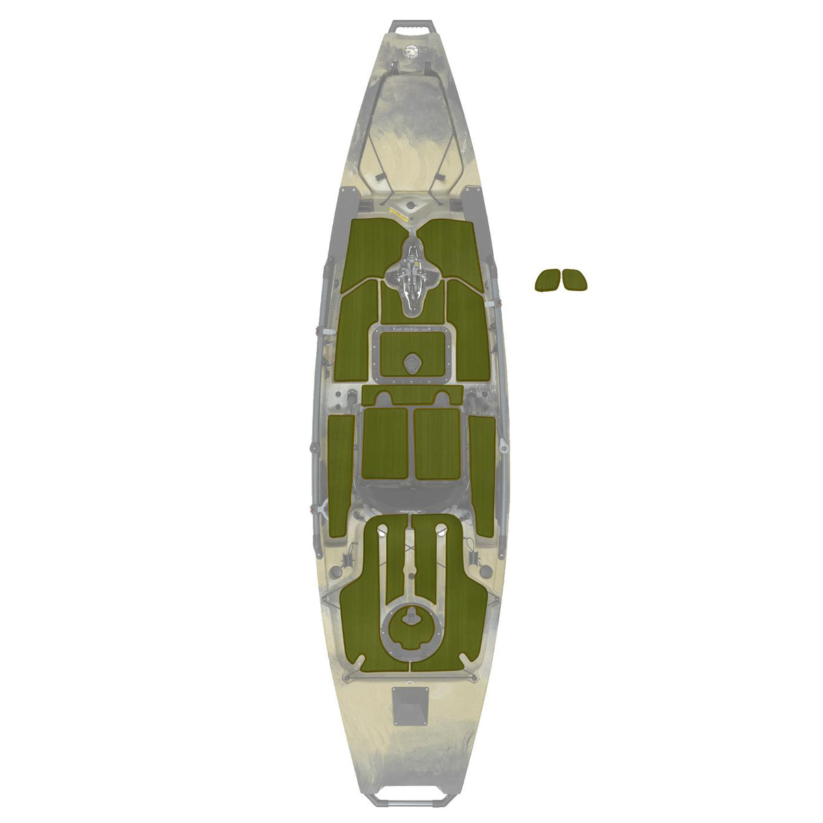 Hobie Kayak Mat Kit Pa12 Interior Green Espresso | SKU: 72020247