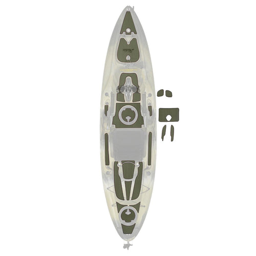 Hobie Kayak Mat Kit Outback Green_Espresso With Camo Hull