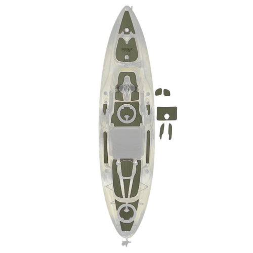 Hobie Kayak Mat Kit Outback Green_Expresso With Camo Hull