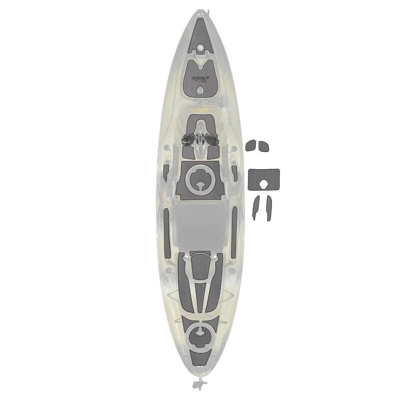Hobie Kayak Mat Kit Outback Grey_Charcoal With Hull sku: