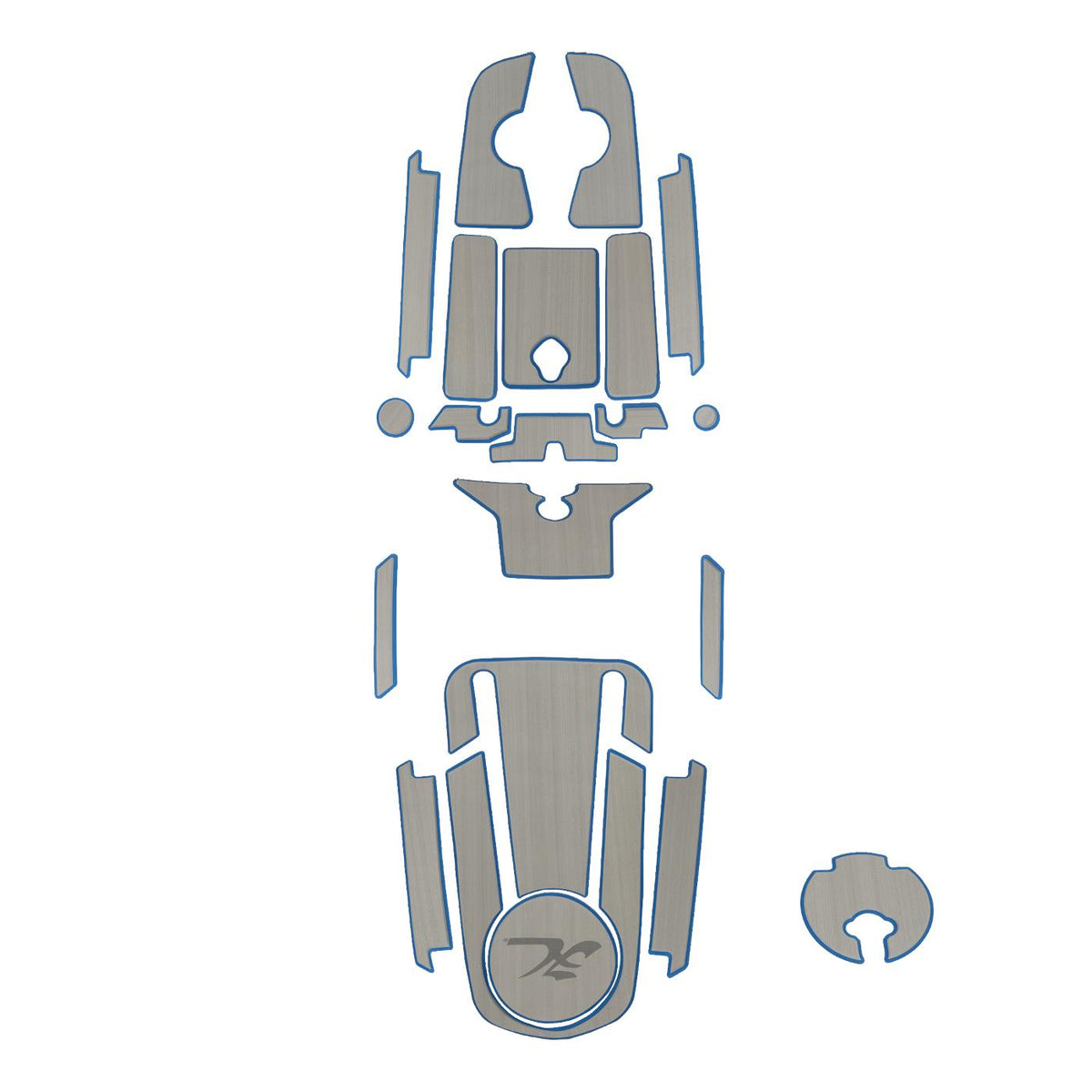 Hobie Kayak Mat Kit Outback 2019+ Interior Titanium Blue No-hull | SKU: 72020260