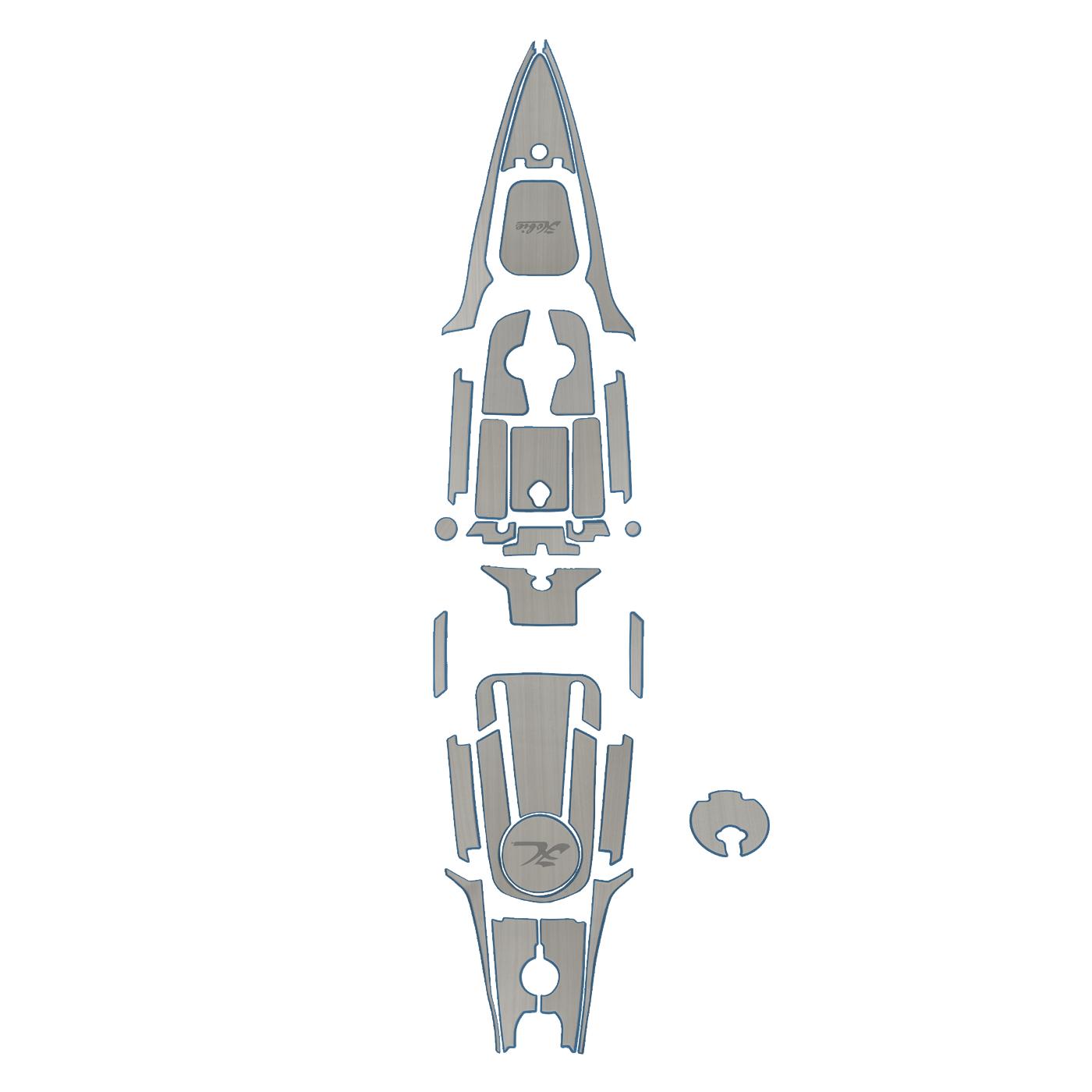 Hobie Kayak Mat Kit Outback 2019+ Full Titanium Blue No-hull | SKU: 72020264