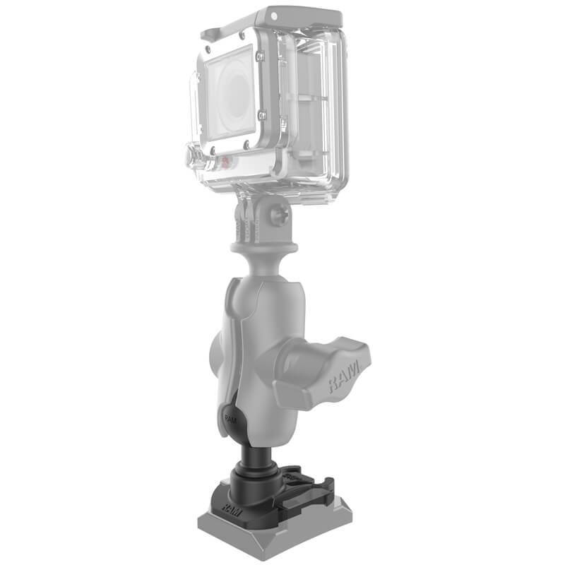 1-inch B Size RAM Ball Adapter for GoPro in use sku: