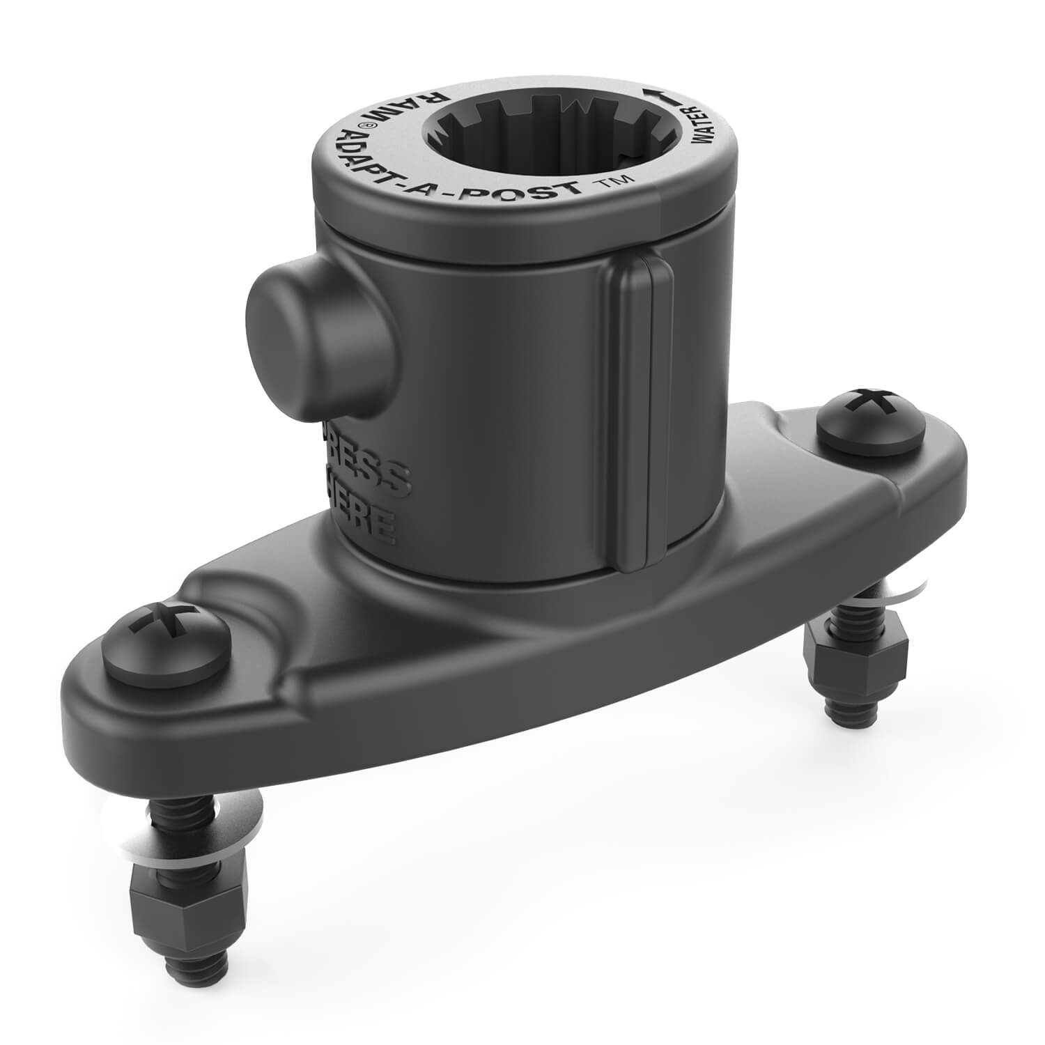 RAM Adapt-A-Post Universal 2-Hole Drill-Down Base for Spline Posts | SKU: 72023093