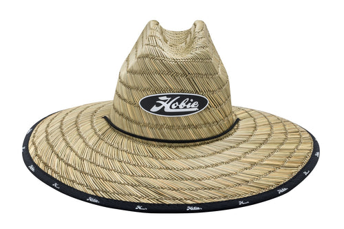 Wide Brim Lifeguard Hat with Chin Strap, Straw