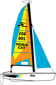 Hobie Dragoon Catamaran - Fiberglass Sailboat 