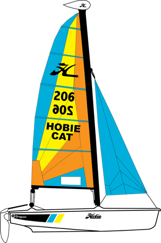 Hobie Dragoon Catamaran  - Fiberglass Sailboat