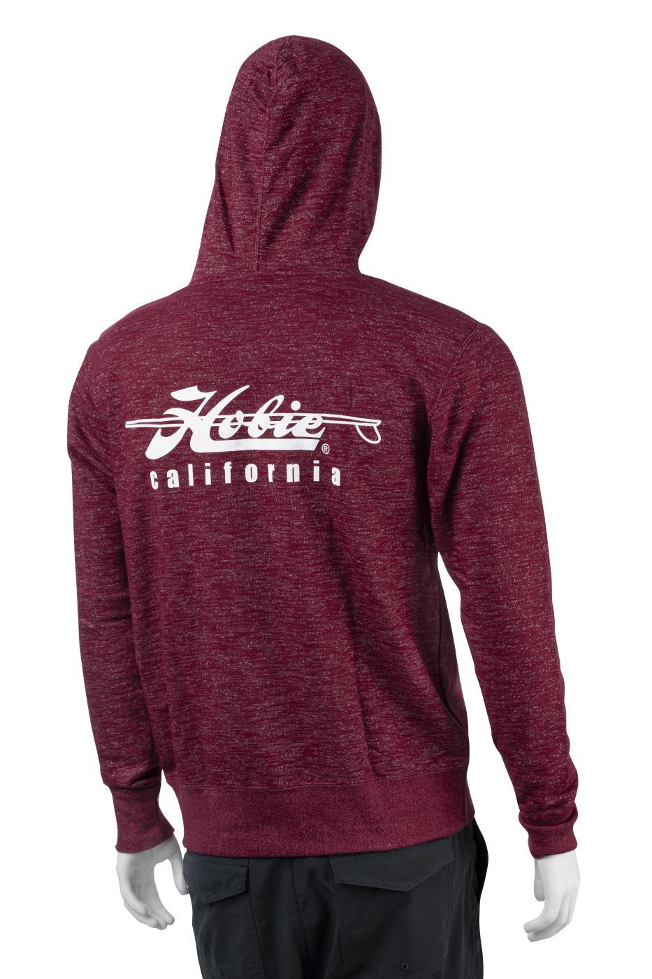 Hobie Baja Stripe Burgundy Pull Over Hoodie Back | SKU: 65242