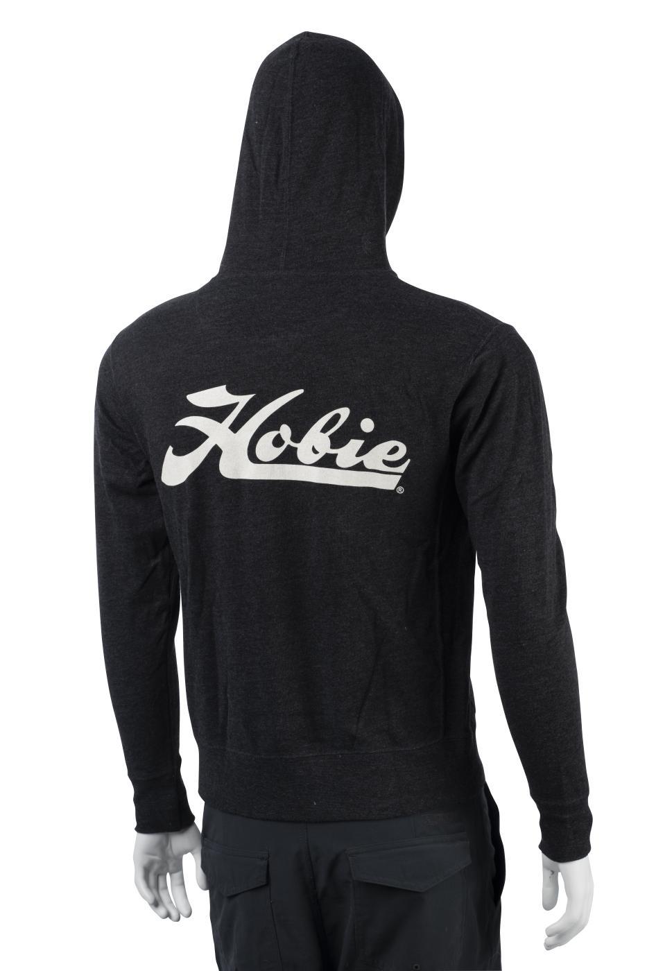 Hobie Charcoal Pull Over Hoodie Script Logo Back sku:65091