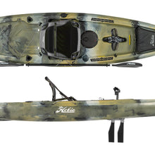 Hobie Compass Kayak Woodland Camo with Kick-Up Fins Top and Side View | SKU: 81712230-22