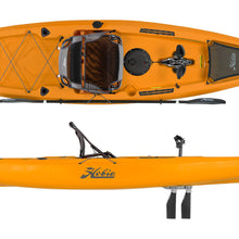 Hobie Compass Kayak Papaya Orange 3 Quarter View Kick-Up Fins | SKU: 81712230-22