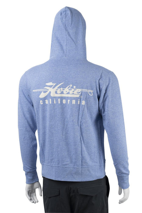 Hobie Sky Blue Zip Hoodie California Logo Back