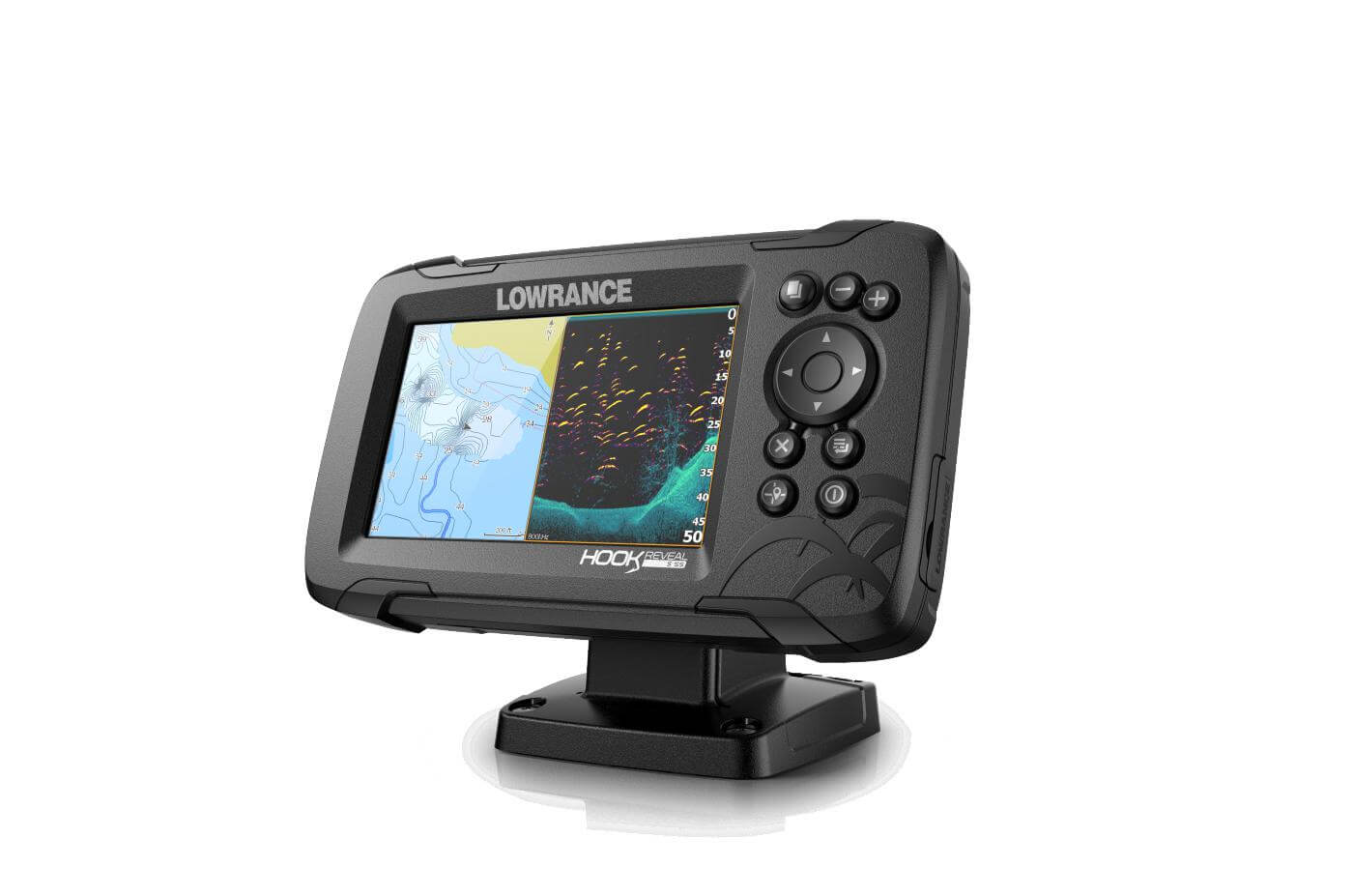 hook reveal 5x splitshot with chirp downscan and gps plotter 2 sku: