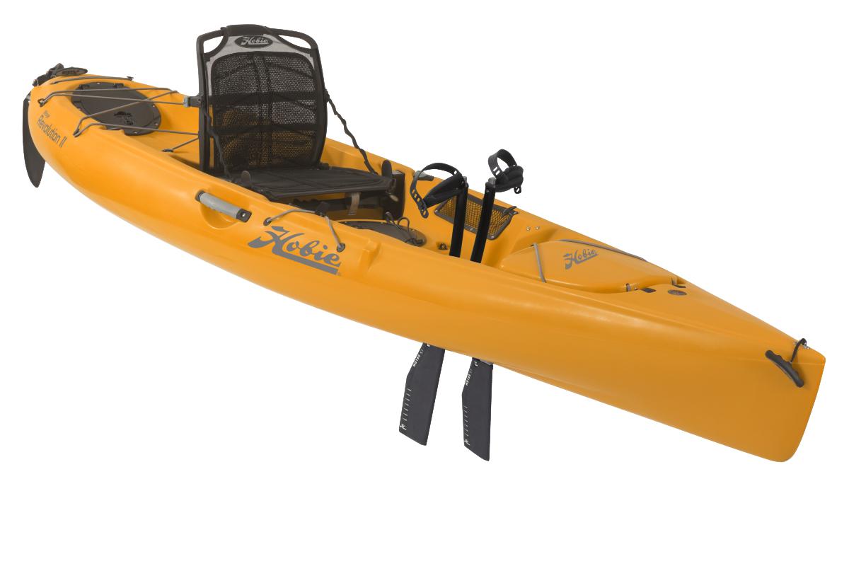 Hobie Revolution 11 Kayak Papaya Orange 3 Quarters | SKU: 8009288-21